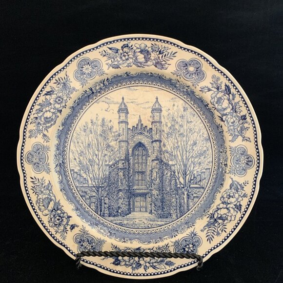Wedgwood Other - Wedgwood Yale Collector Plate Old Library 1844 10 5/8" England Vintage Blue